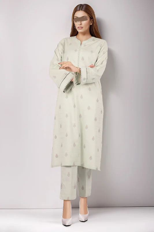 Cotton Jacquard Stitched 2 Piece (Shirt/Trouser)