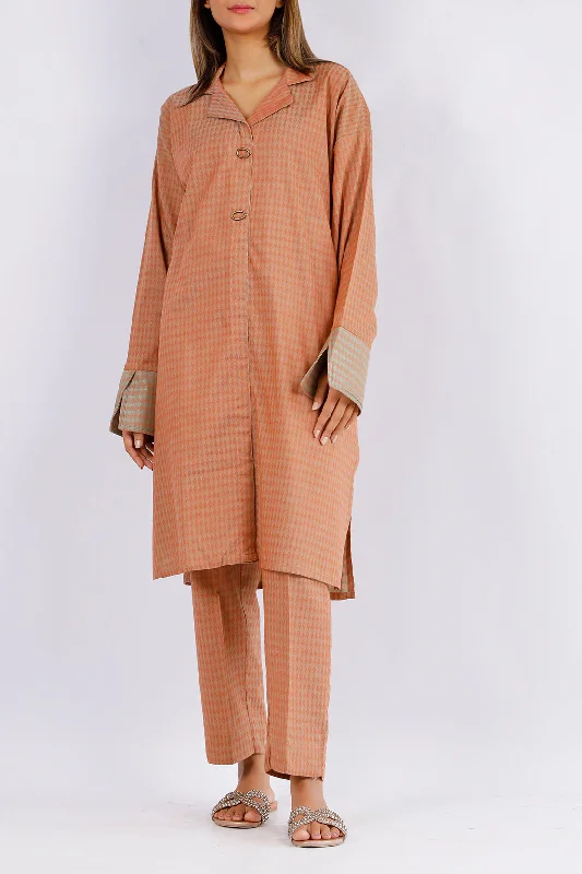 Cotton Jacquard Stitched 2 Piece (Shirt/Trouser)