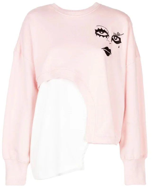 WITCH HYBRID CREWNECK PINK/ WHITE