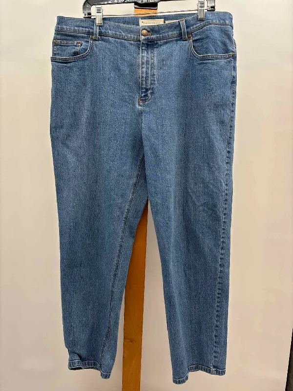 Jones New York Women's Size 16W Blue Solid Jeans