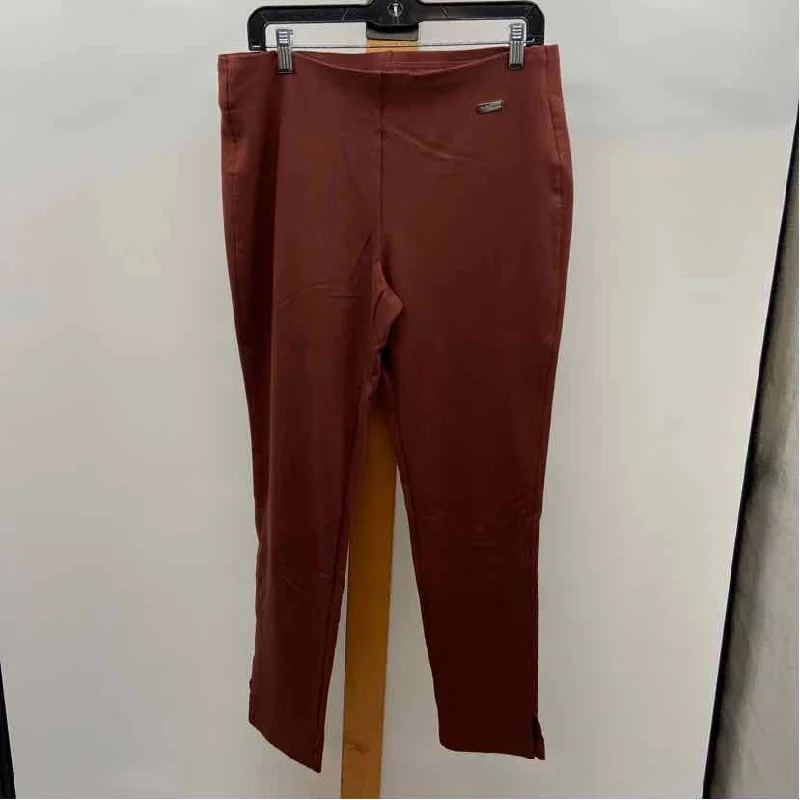 Rafaella Women's Size L Brown Solid Pants