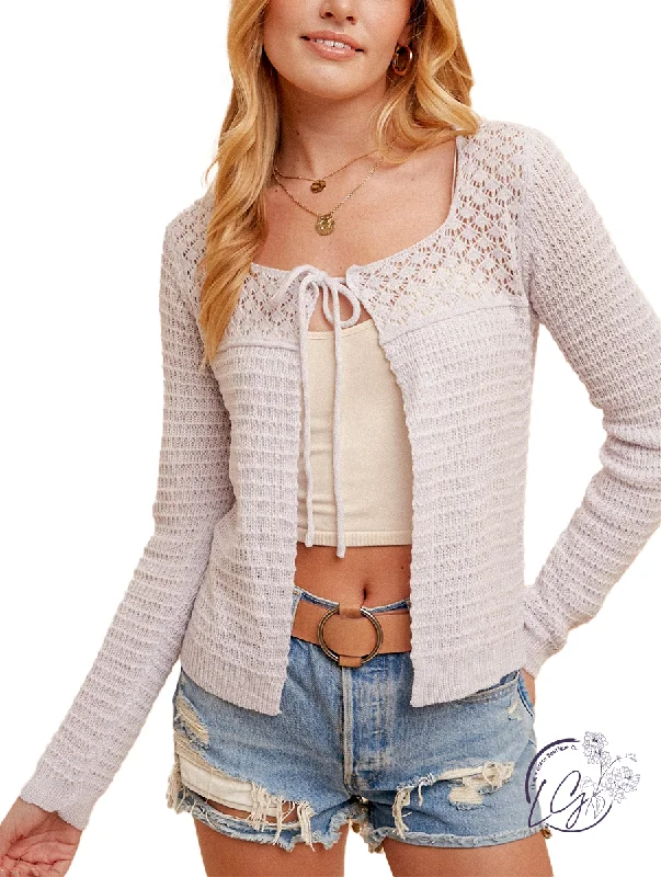 Coral Cove Tie Knit Cardigan