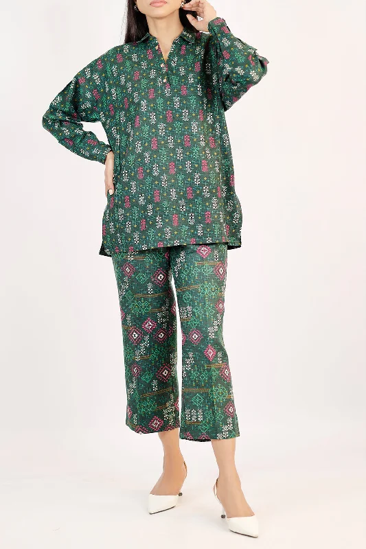 Printed Khaddar Stitched 2Piece (Shirt/Trouser)