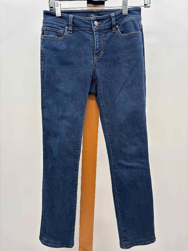 Ann Taylor Women's Size 4P Blue Solid Jeans