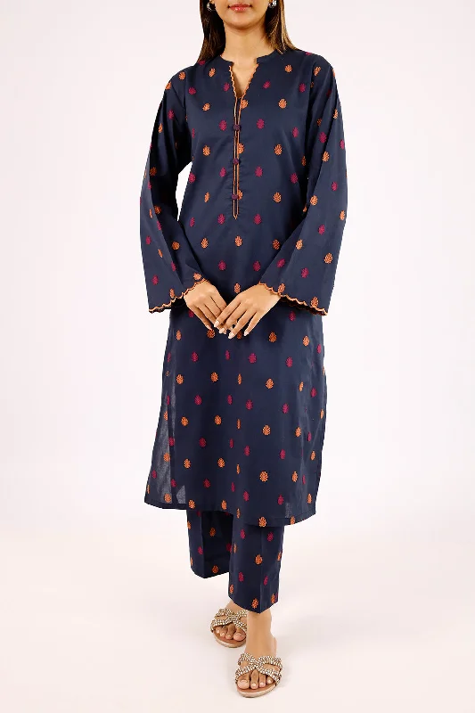 Cotton Jacquard Stitched 2 Piece (Shirt/Trouser)