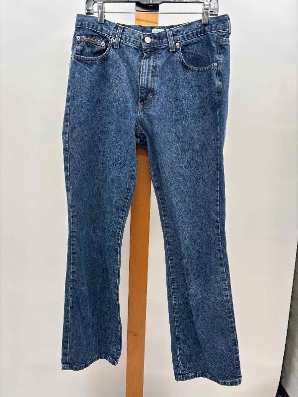 Calvin Klein Women's Size 12 Blue Solid Jeans