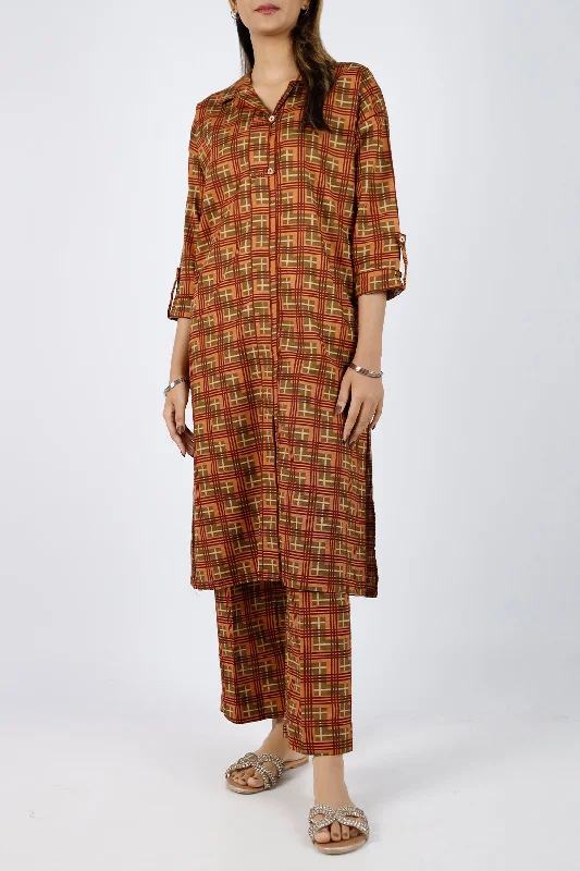 Stitched Printed Khaddar Shirt