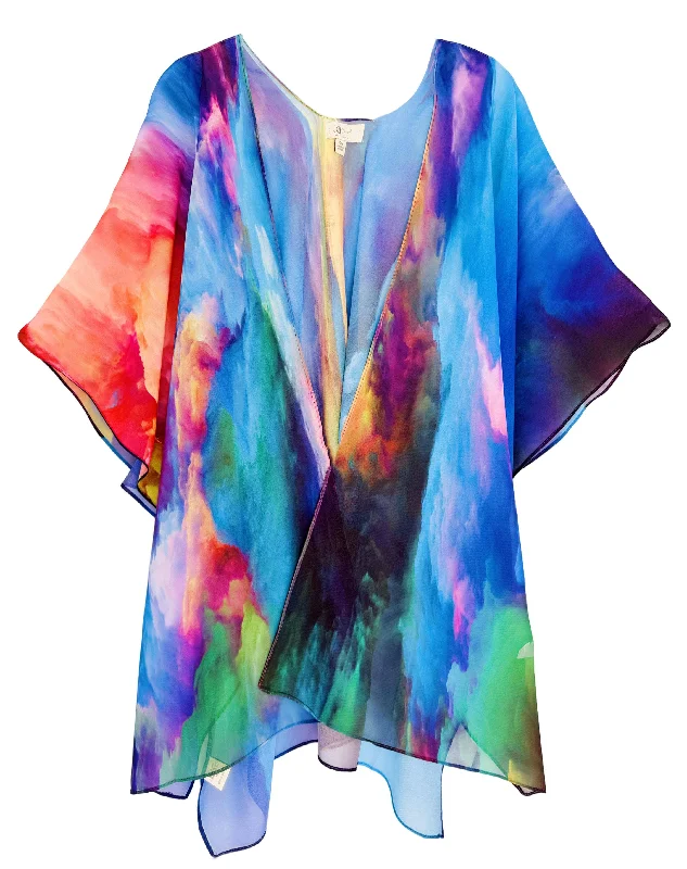 Blue-Orange Sea of Clouds Kimono 62861