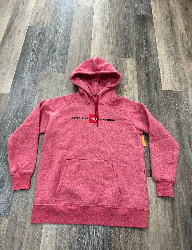 Athletic Sweatshirt Hoodie By The North Face In Red, Size: L