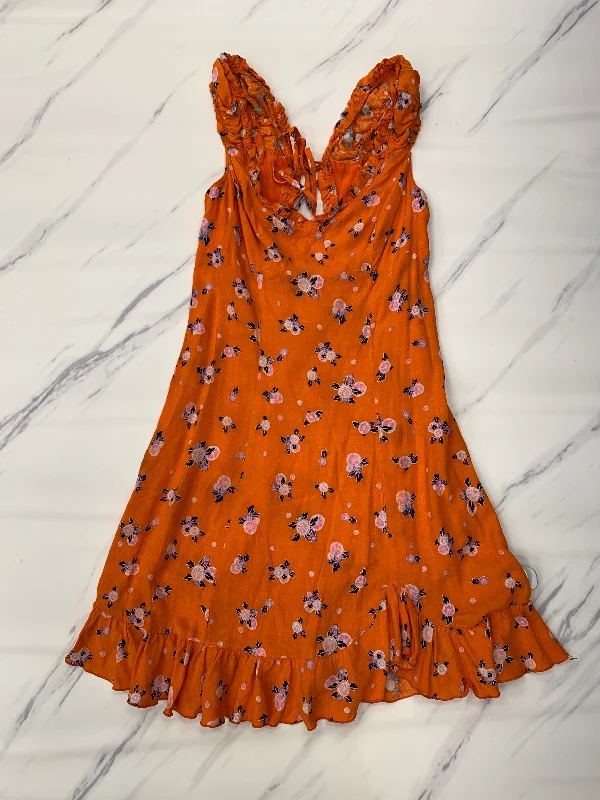 Dress Casual Short By Free People In Orange, Size: Xs