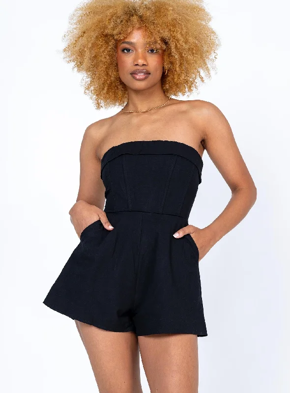 Gianna Romper Black