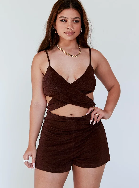 Hawthorne Playsuit Brown