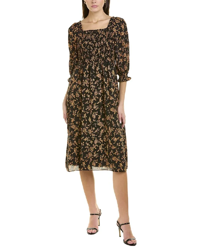 Nanette by Nanette Lepore Smocked Midi Dress