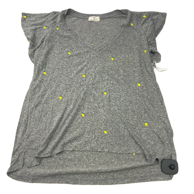 Grey  Top Short Sleeve By T.la  Size: Xs