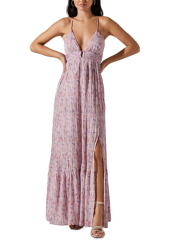 Minari Womens Chiffon Long Maxi Dress