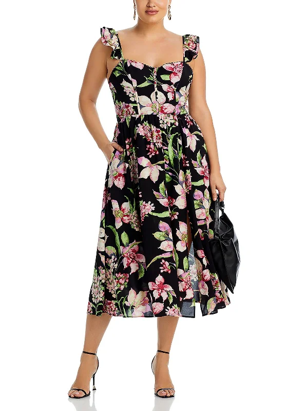 Womens Floral Print Long Maxi Dress