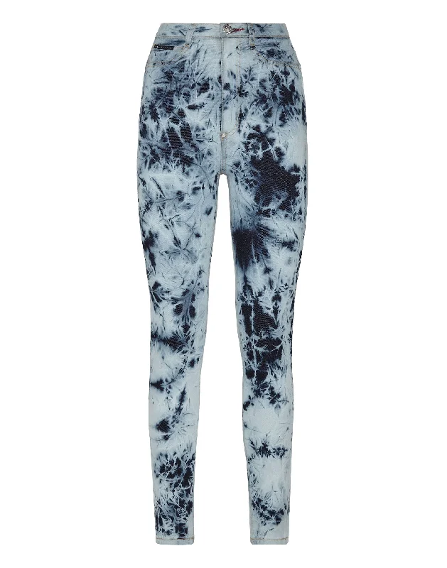 Denim Super High Waist Jegging Bleached