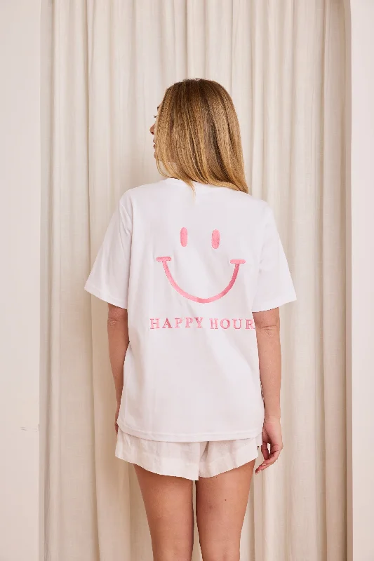 Caitlin Crisp Happy Hour Tee - Pink