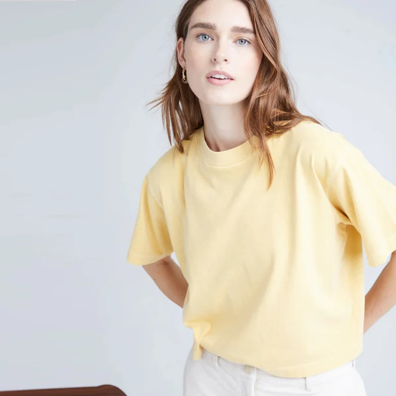 Relaxed Crop Tee (Cornbread)