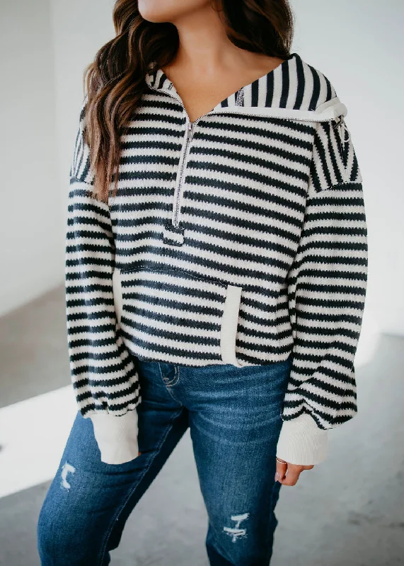 Sonya Striped Oversized Knit Pullover