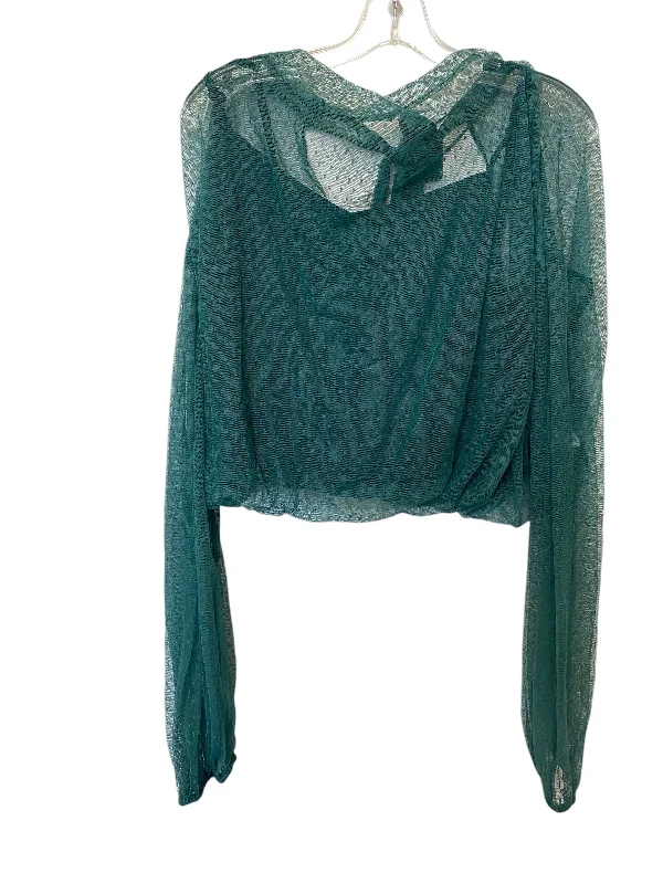 Top Long Sleeve By Free People In Teal, Size: Xl