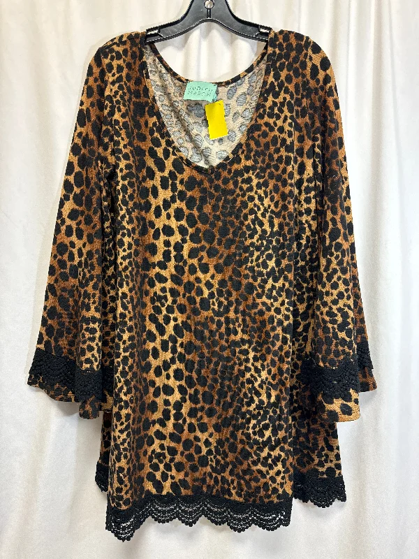 Tunic Sleeve By Judith March In Animal Print, Size: L