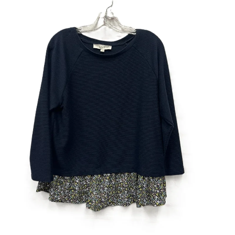 Top Long Sleeve By Loft In Blue, Size: M