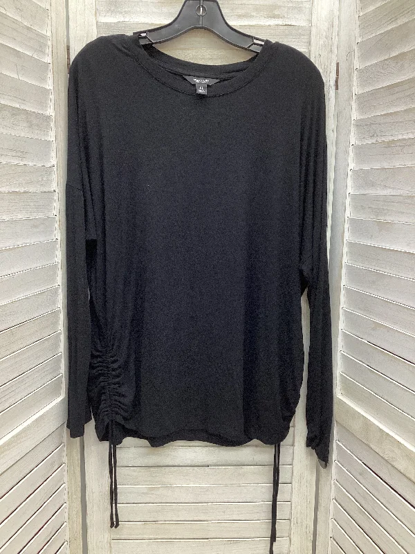 Top Long Sleeve By Simply Vera In Black, Size: Xl