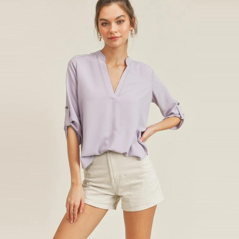 V-Neck Top (Violet)