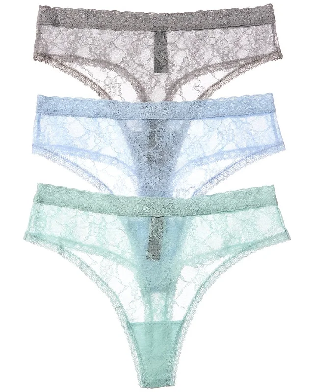 Natori 3pk Bliss Allure Lace Thong