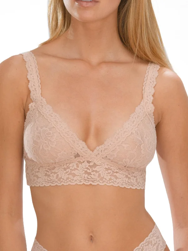 Signature Lace Crossover Bralette Chai