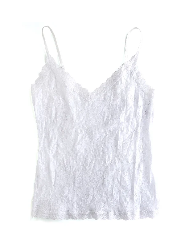 Signature Lace V-Front Cami White