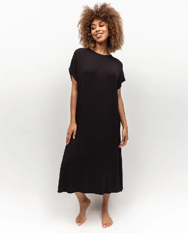 Blake Black Jersey Long Nightdress