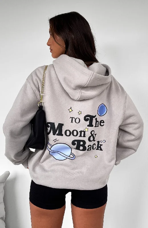 To The Moon Oversized Hoodie Lunar