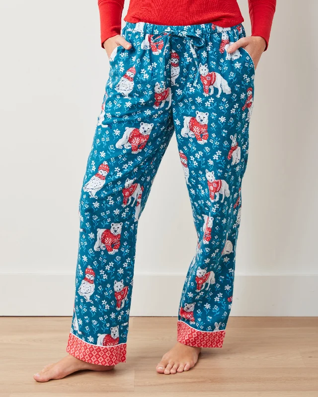 Bundled Up - Lightweight Flannel PJ Pants - Navy