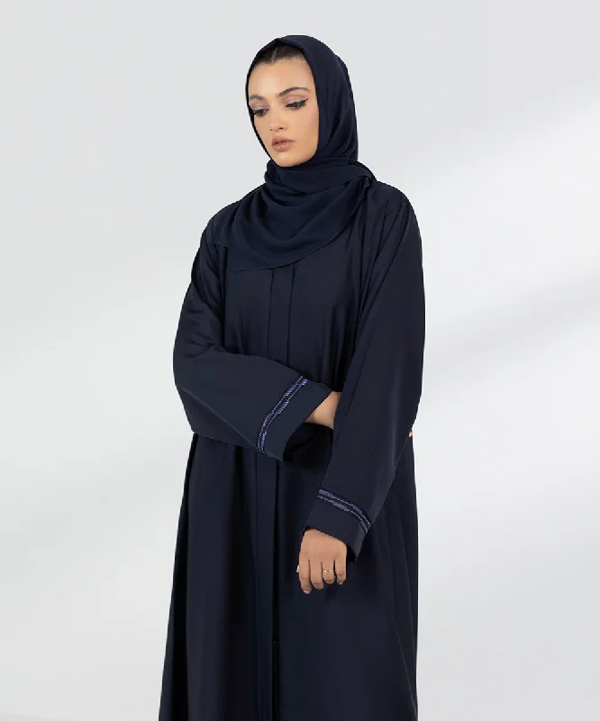 Embroidered Button Through Abaya