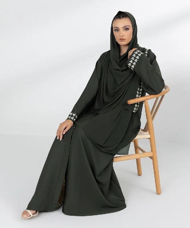 Embroidered Abaya Set