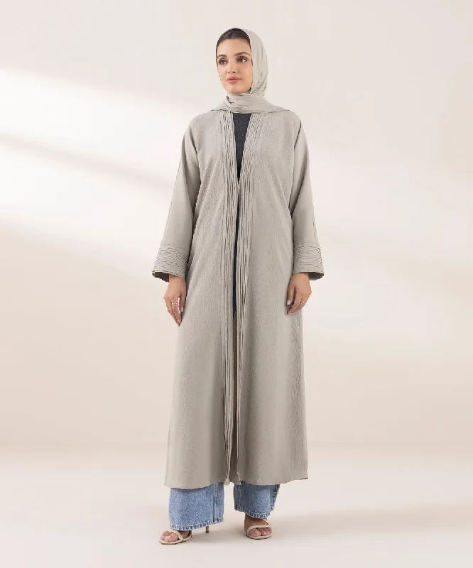 Abaya Set with Pleat Detail