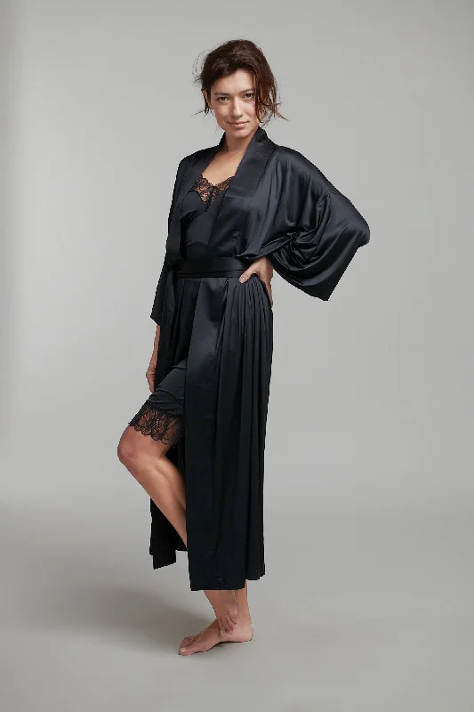 Kelly Kimono Maxi Classic - Black