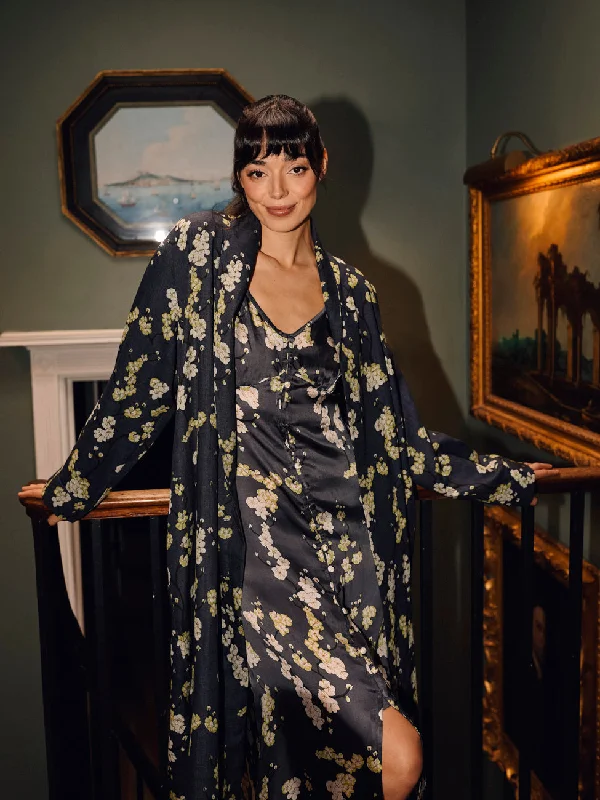 Womens Wool Silk Robe Hawthorn Collection